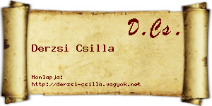 Derzsi Csilla névjegykártya